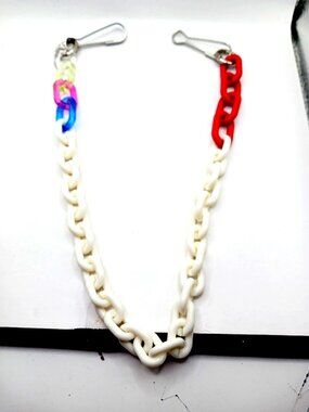 Multi Colored Acrylic Wallet Or Pants Single Layer 22 Inches Long
